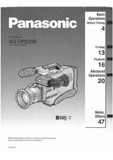 Panasonic AG DP 200 B Printed Manual